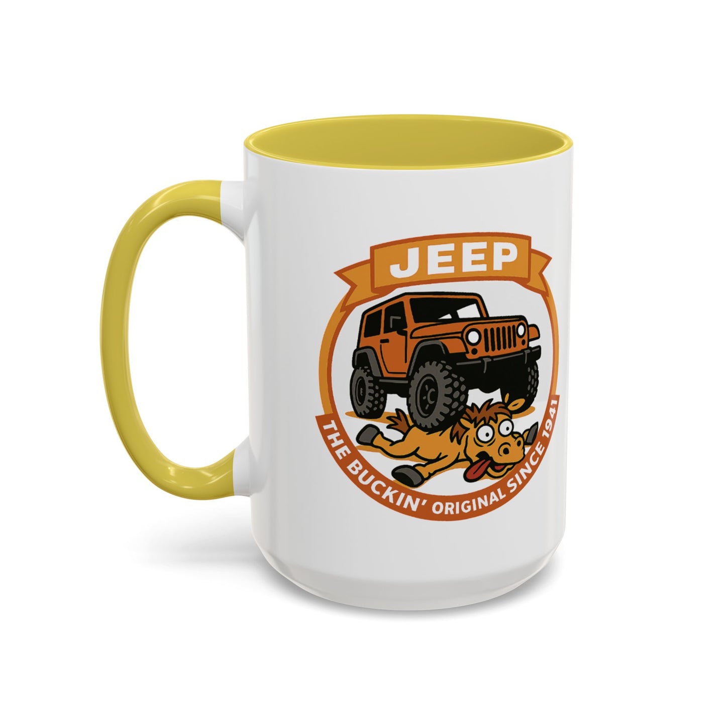 American Flag Orange Jeep Coffee Mug (11oz/15oz)