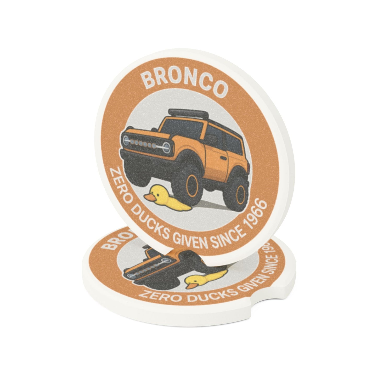 Bronco "Zero Ducks Given" Ceramic Soapstone Cup Holder Insert