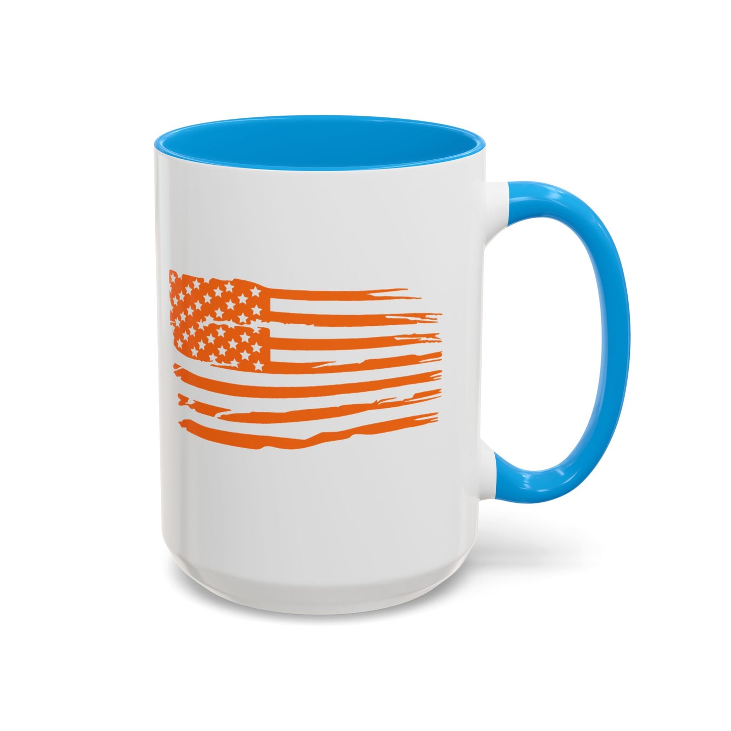 American Flag Orange Jeep Coffee Mug (11oz/15oz)