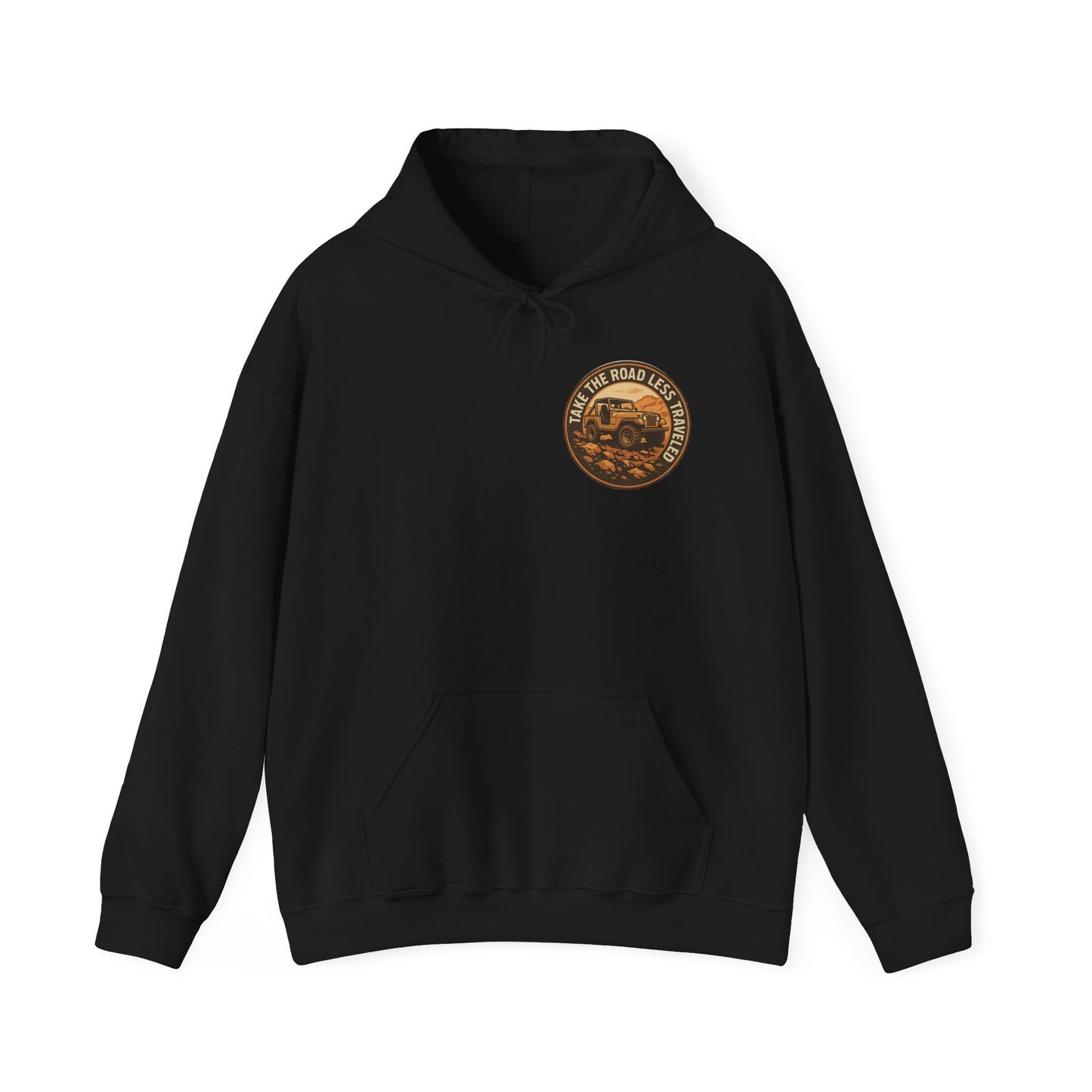 Retro Hoodie "Take the Road Less Traveled"