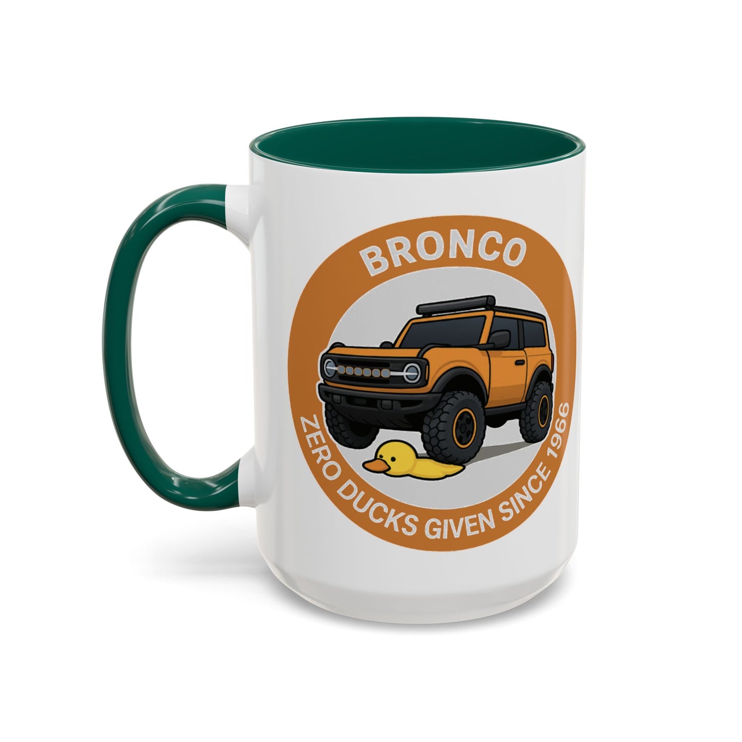 Sasquatch Silhouette Coffee Mug — Retro Orange Bigfoot Camper Design (11oz/15oz)