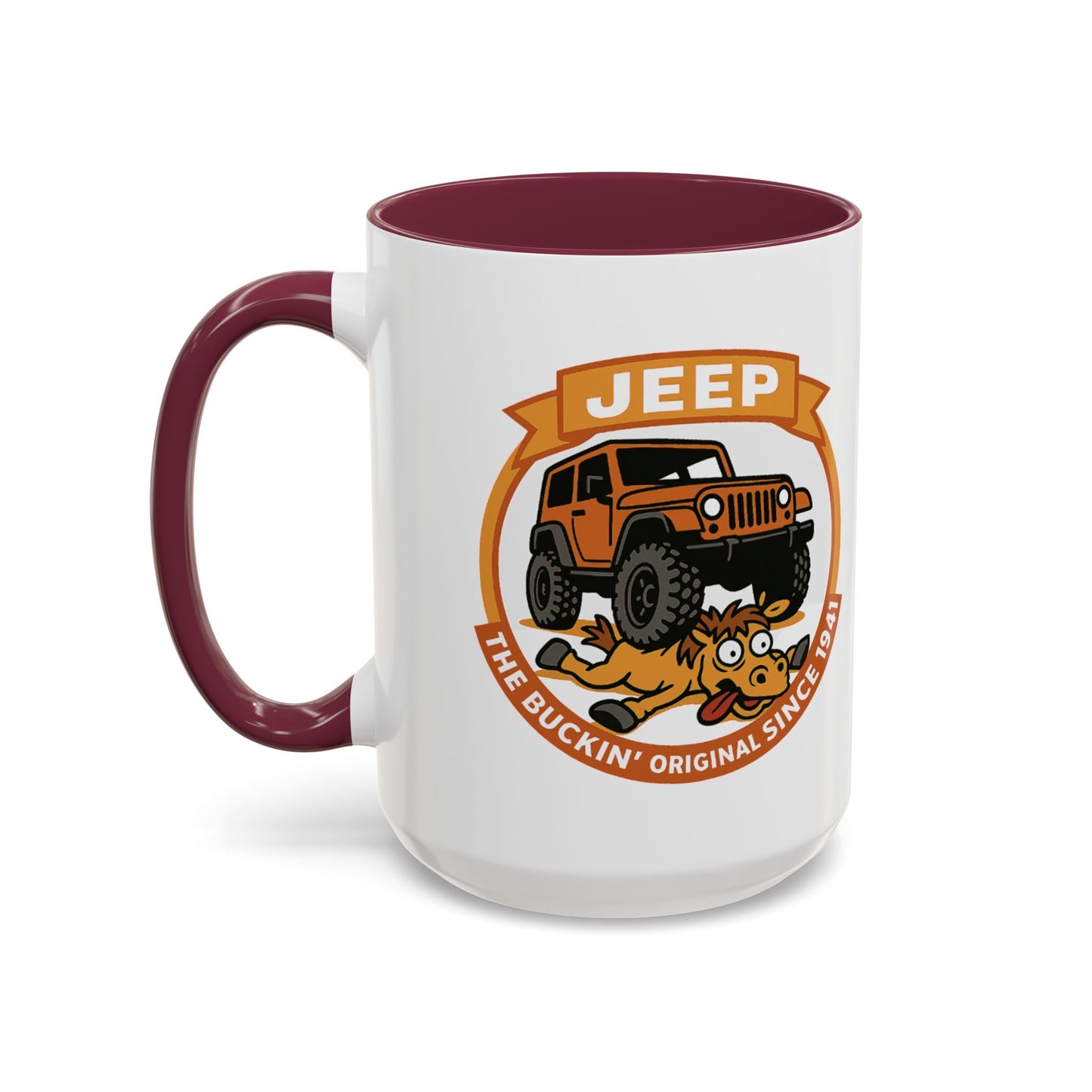 American Flag Orange Jeep Coffee Mug (11oz/15oz)