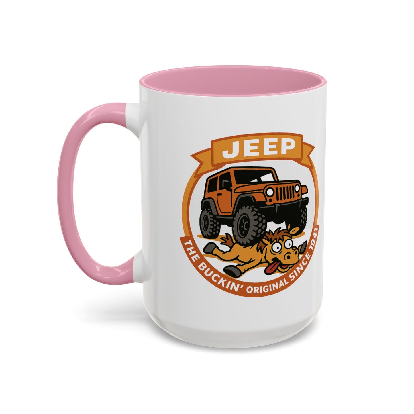 American Flag Orange Jeep Coffee Mug (11oz/15oz)