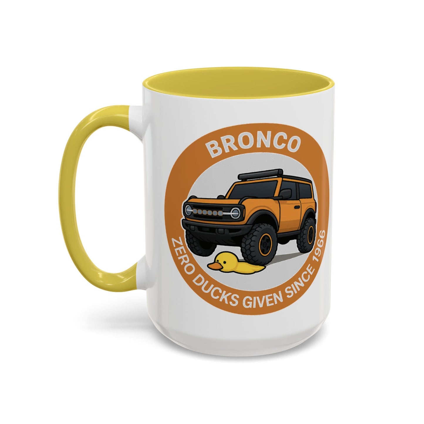 Sasquatch Silhouette Coffee Mug — Retro Orange Bigfoot Camper Design (11oz/15oz)