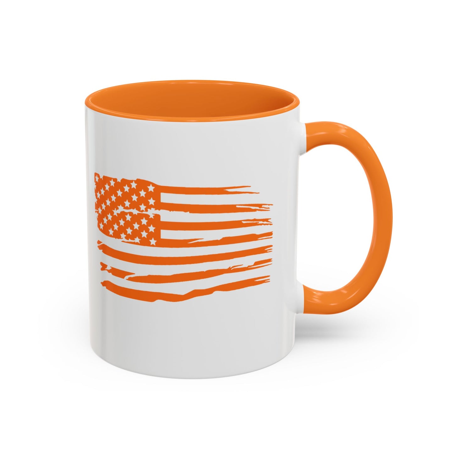 American Flag Orange Jeep Coffee Mug (11oz/15oz)