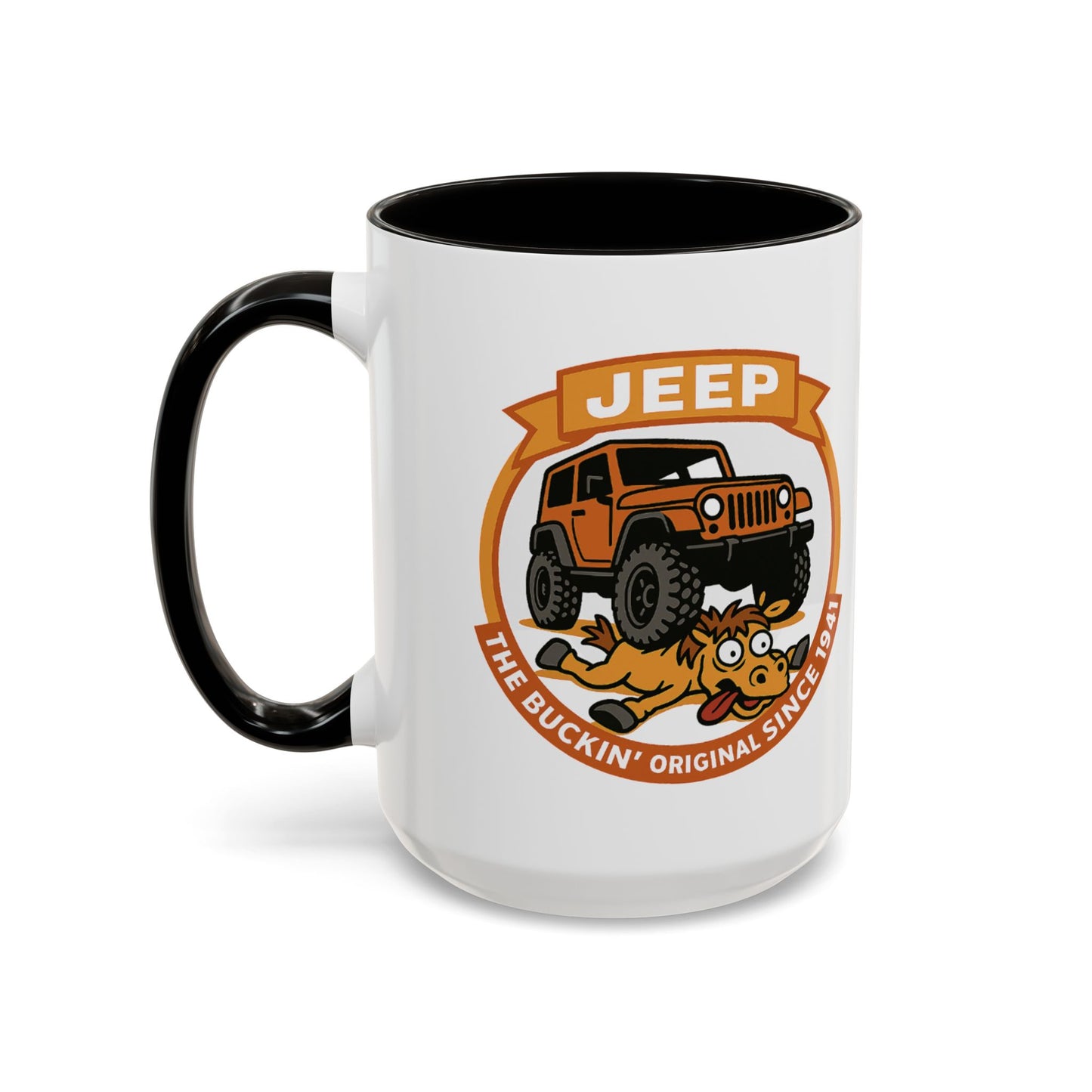 American Flag Orange Jeep Coffee Mug (11oz/15oz)