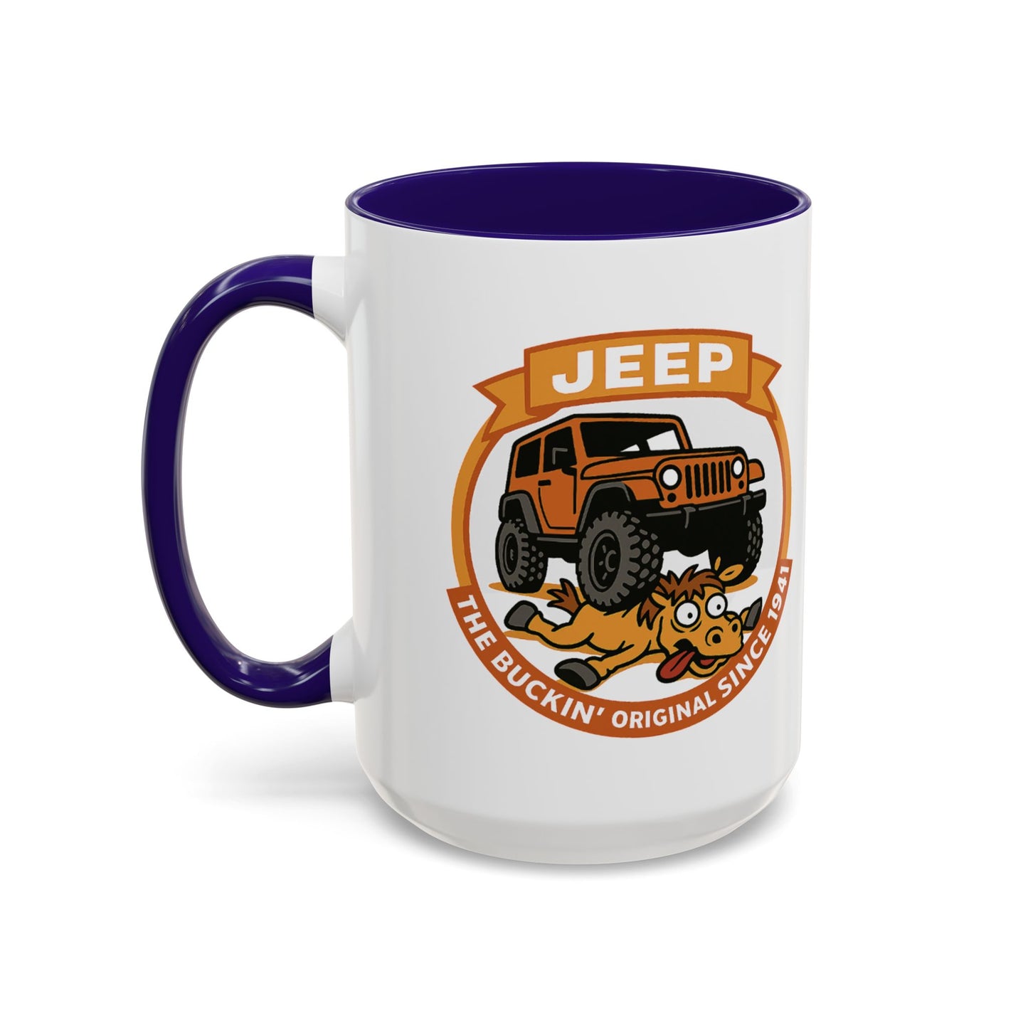 American Flag Orange Jeep Coffee Mug (11oz/15oz)
