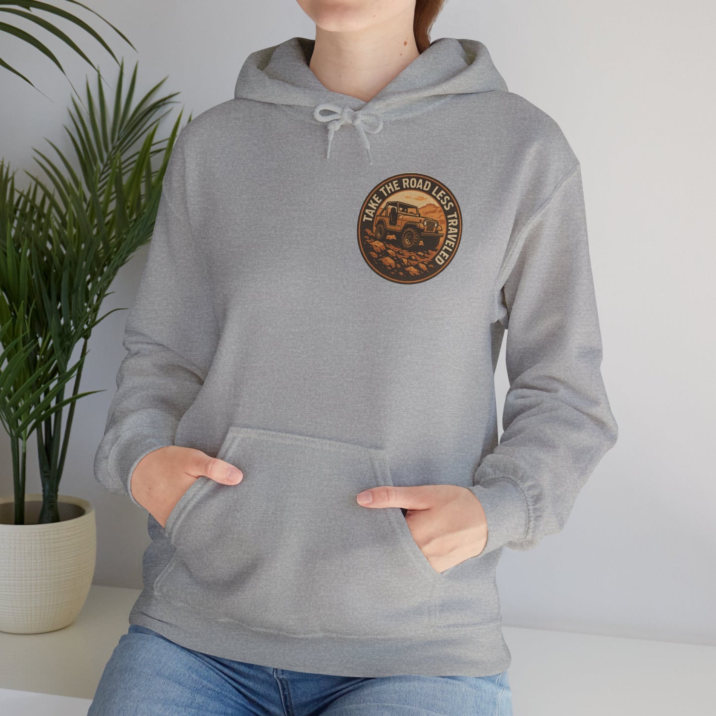 Retro Hoodie "Take the Road Less Traveled"