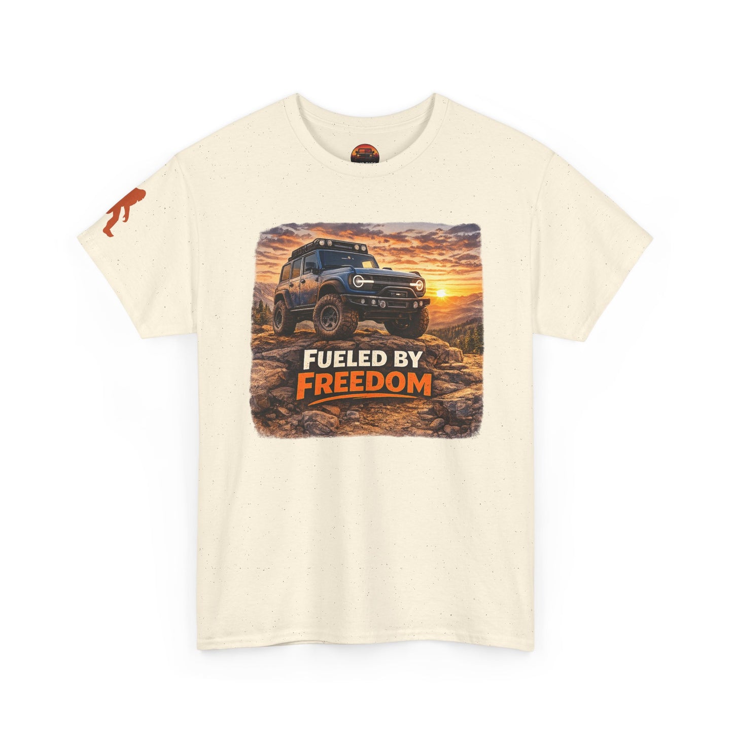 Bronco Apparel Fueled by Freedom Natural Tee Front