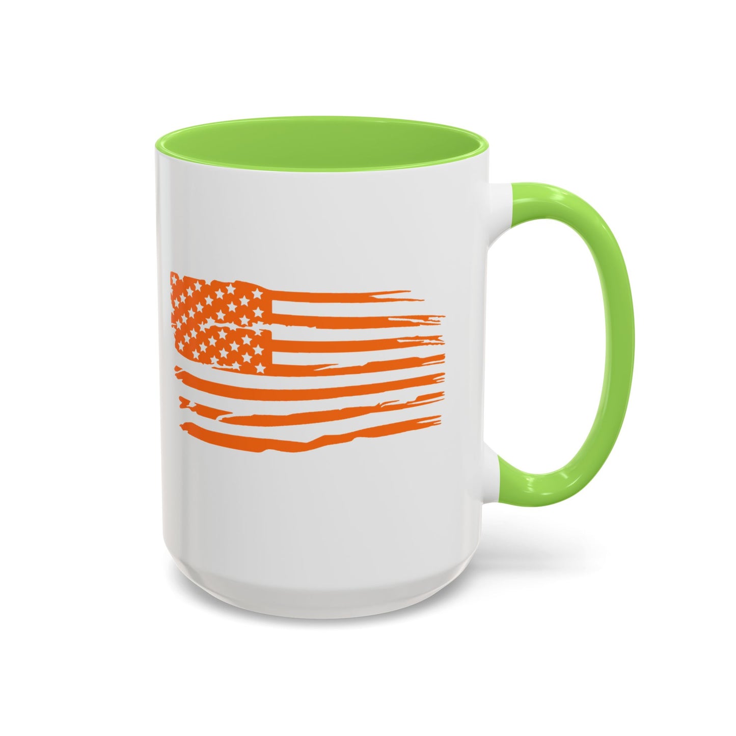 American Flag Orange Jeep Coffee Mug (11oz/15oz)