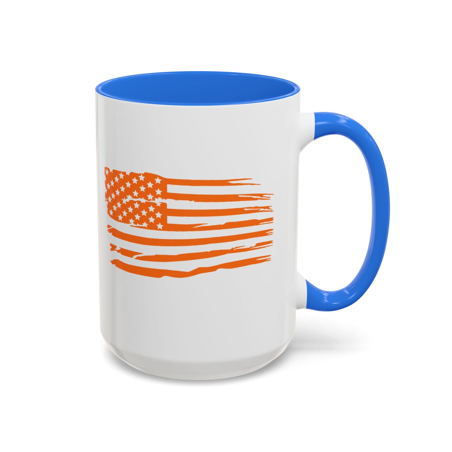 American Flag Orange Jeep Coffee Mug (11oz/15oz)