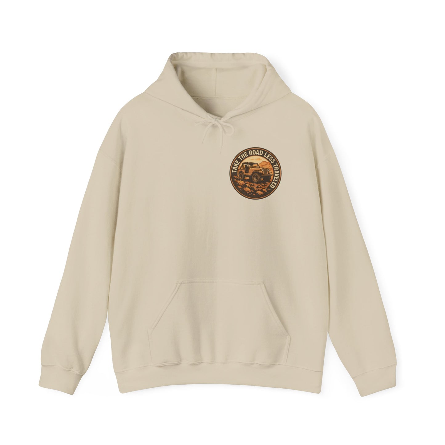 Retro Hoodie "Take the Road Less Traveled"