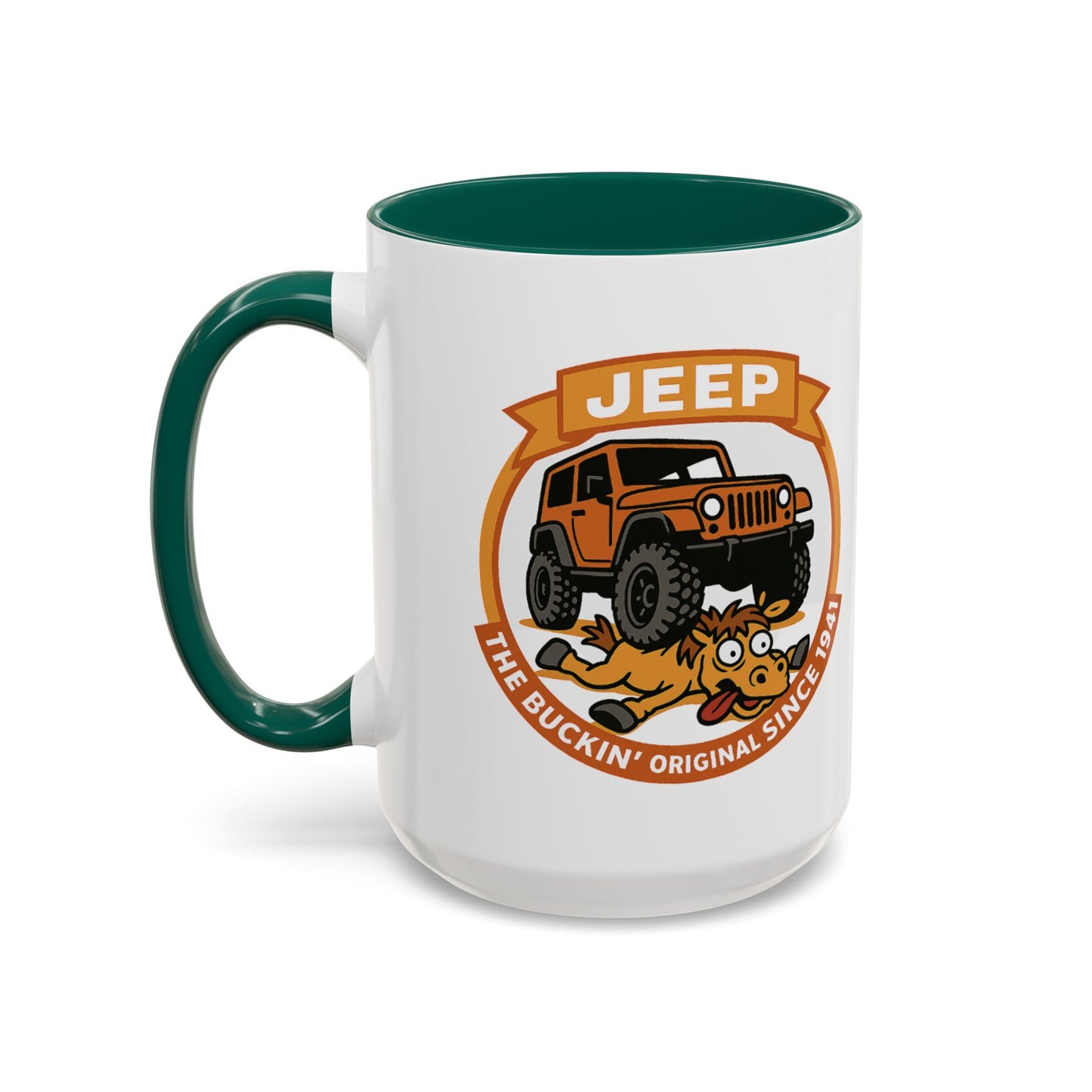 American Flag Orange Jeep Coffee Mug (11oz/15oz)
