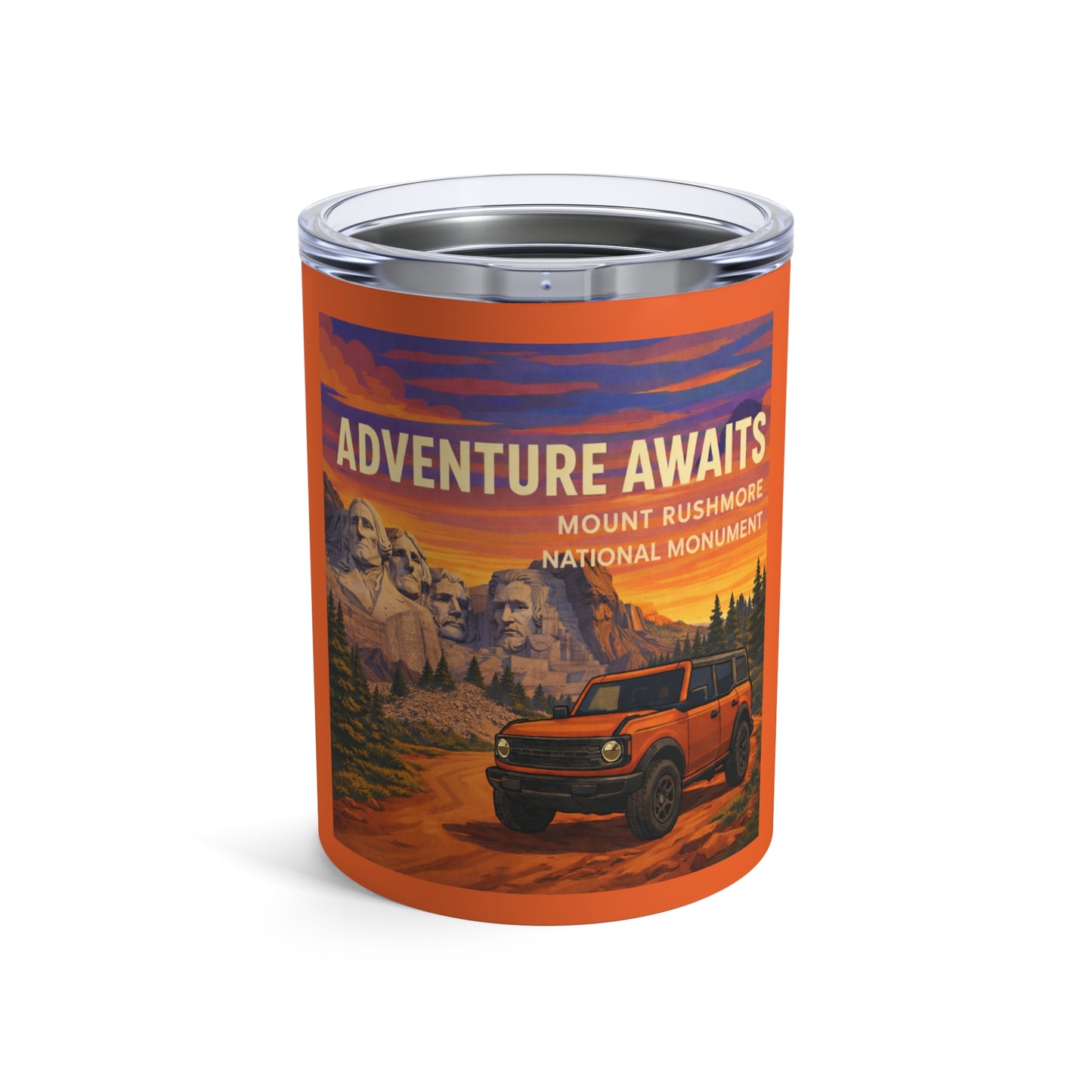 Bronco - Adventure Awaits Mount Rushmore 10oz Tumbler