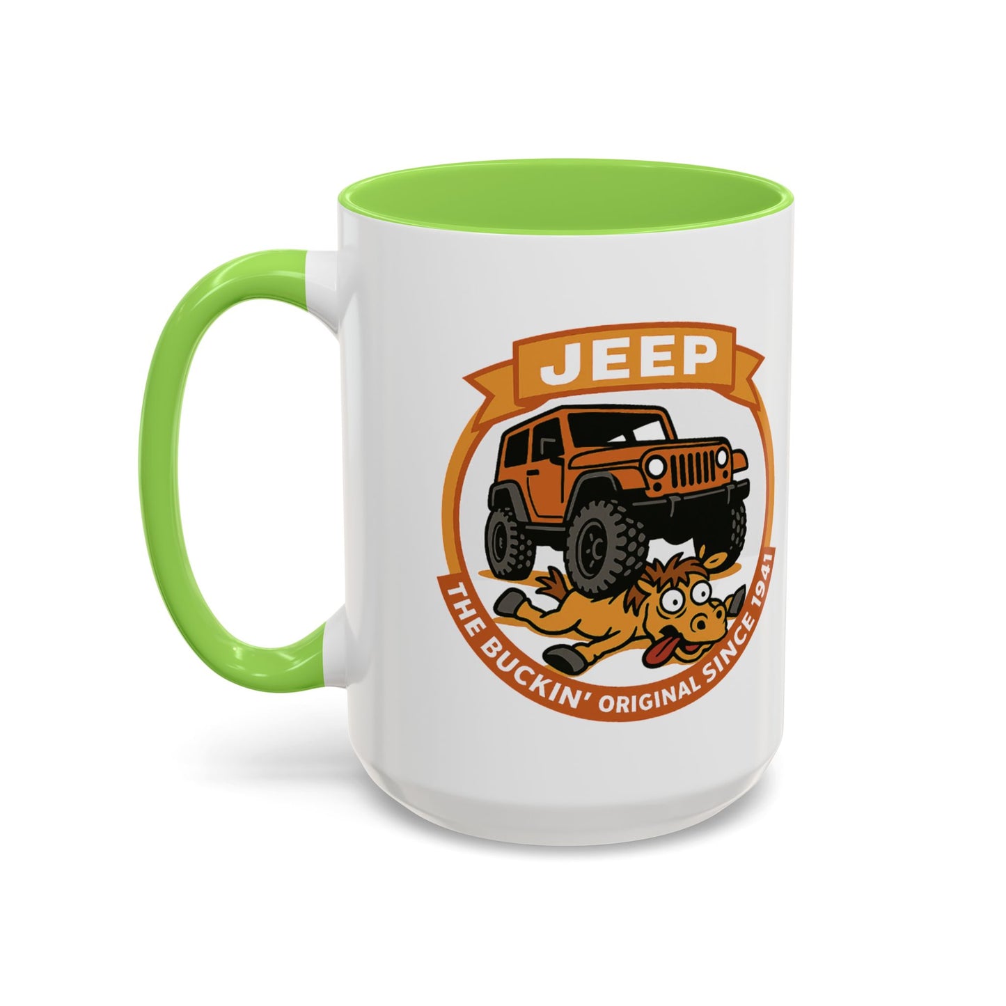 American Flag Orange Jeep Coffee Mug (11oz/15oz)