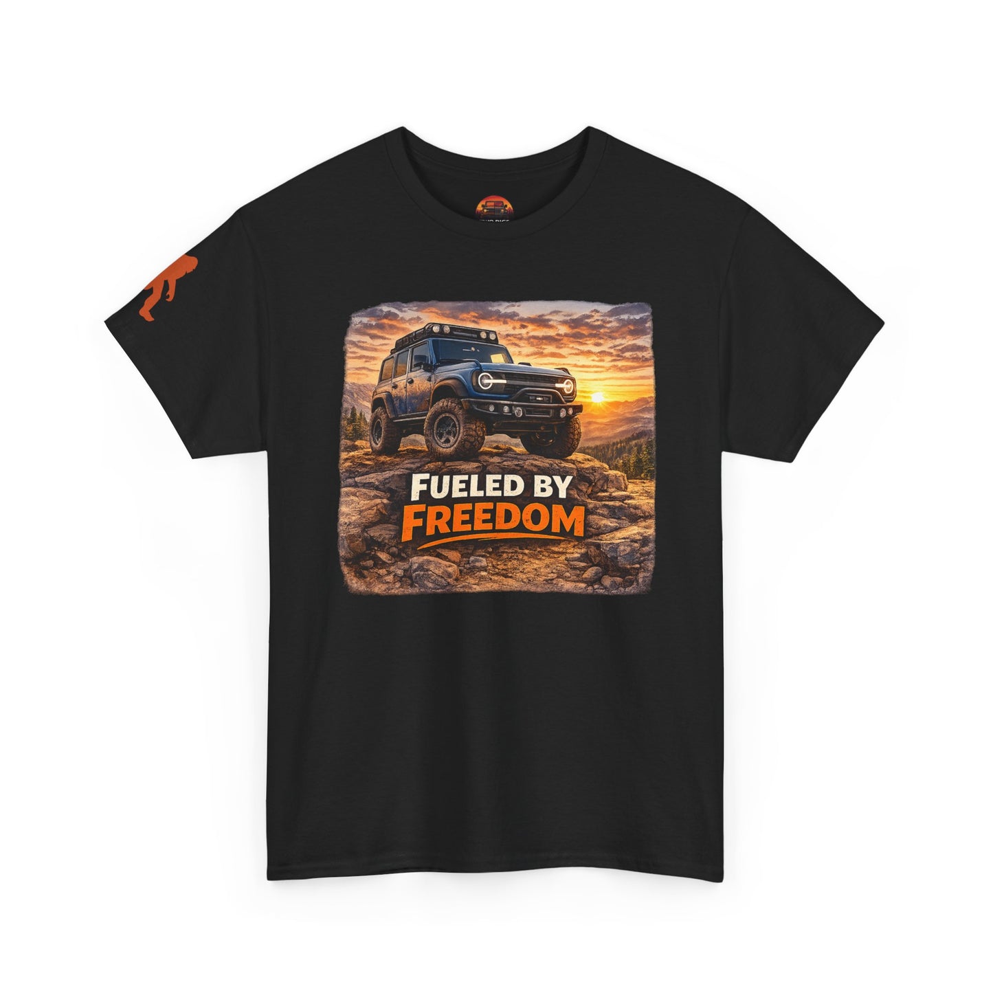Bronco Apparel Fueled by Freedom Black Tee Front