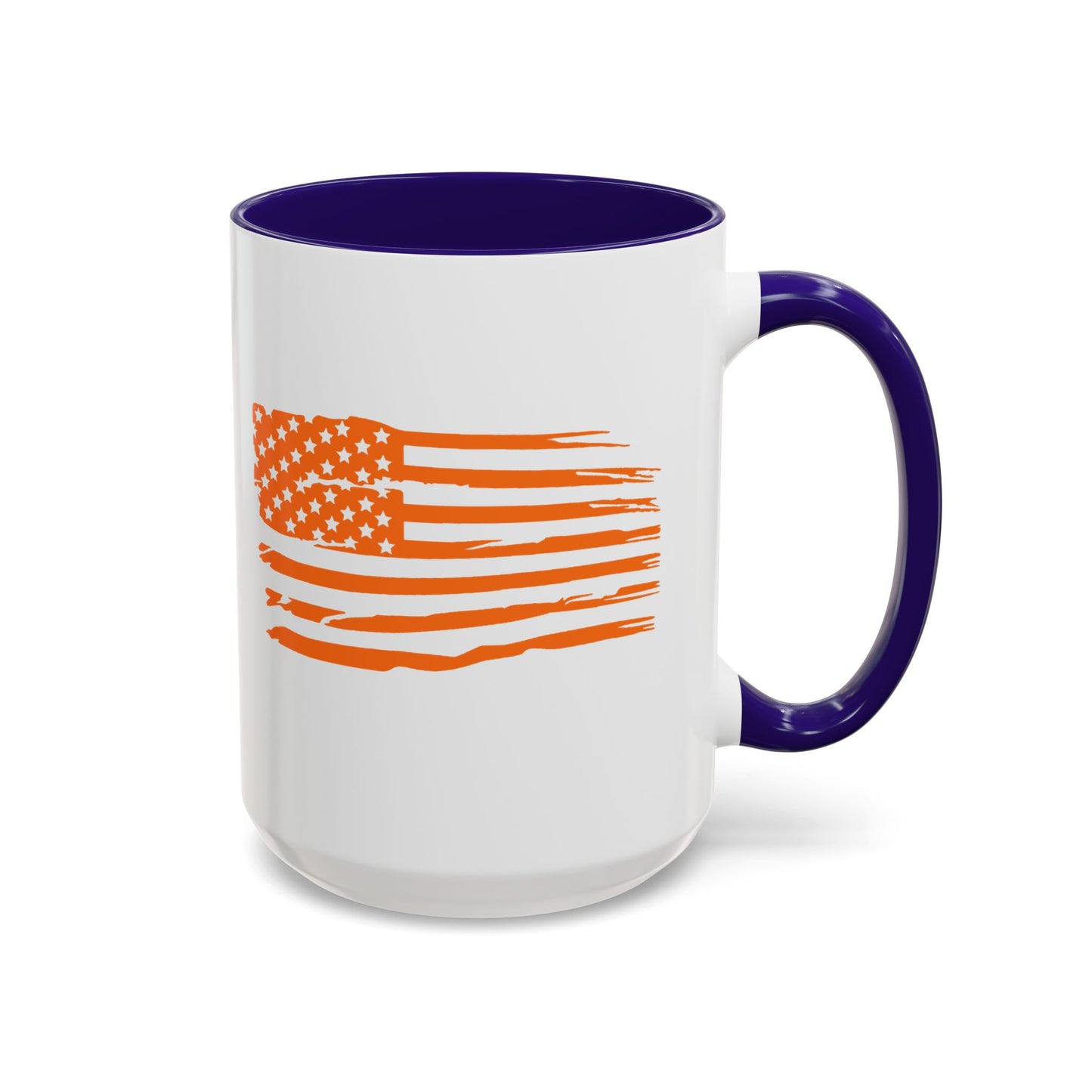 American Flag Orange Jeep Coffee Mug (11oz/15oz)