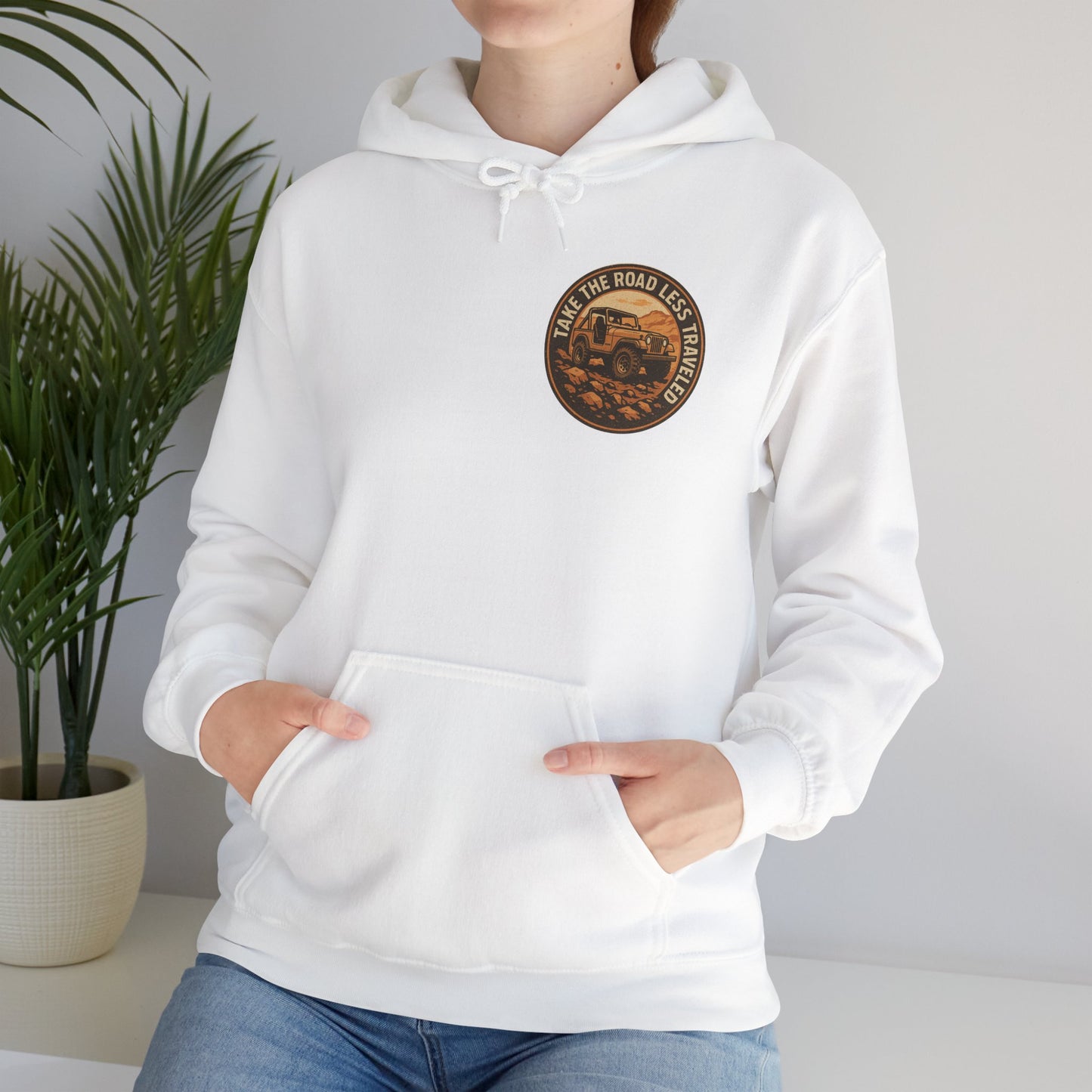 Retro Hoodie "Take the Road Less Traveled"