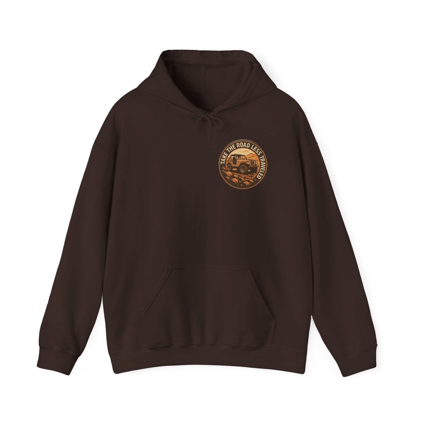 Retro Hoodie "Take the Road Less Traveled"