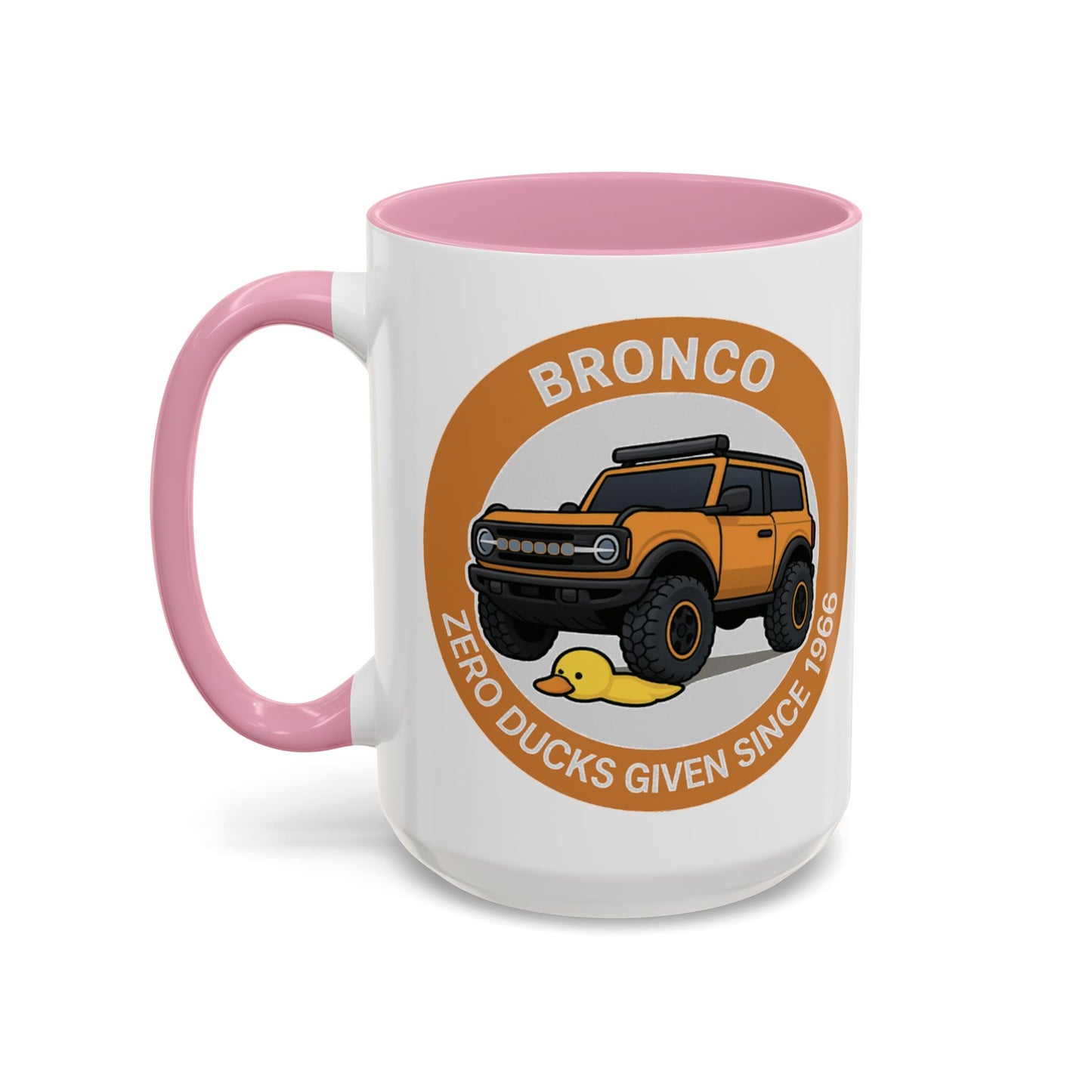 Sasquatch Silhouette Coffee Mug — Retro Orange Bigfoot Camper Design (11oz/15oz)