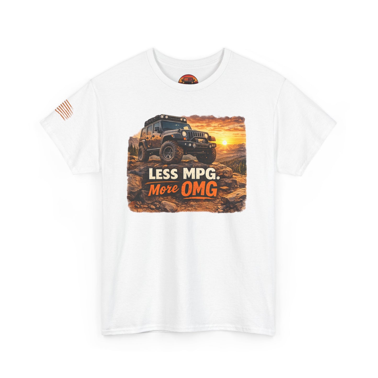 Jeep Tee "Less MPG, More OMG" Front White