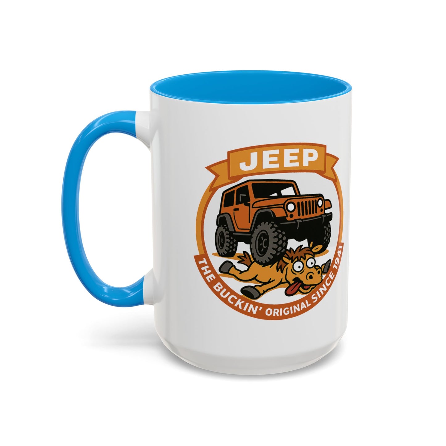American Flag Orange Jeep Coffee Mug (11oz/15oz)