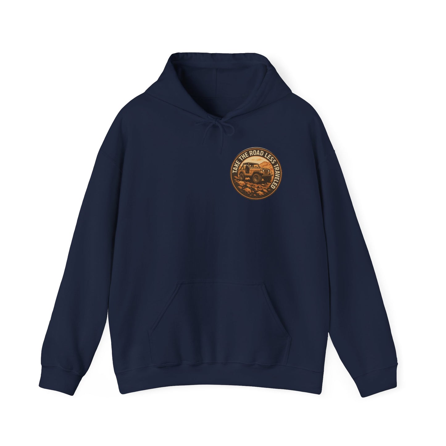 Retro Hoodie "Take the Road Less Traveled"