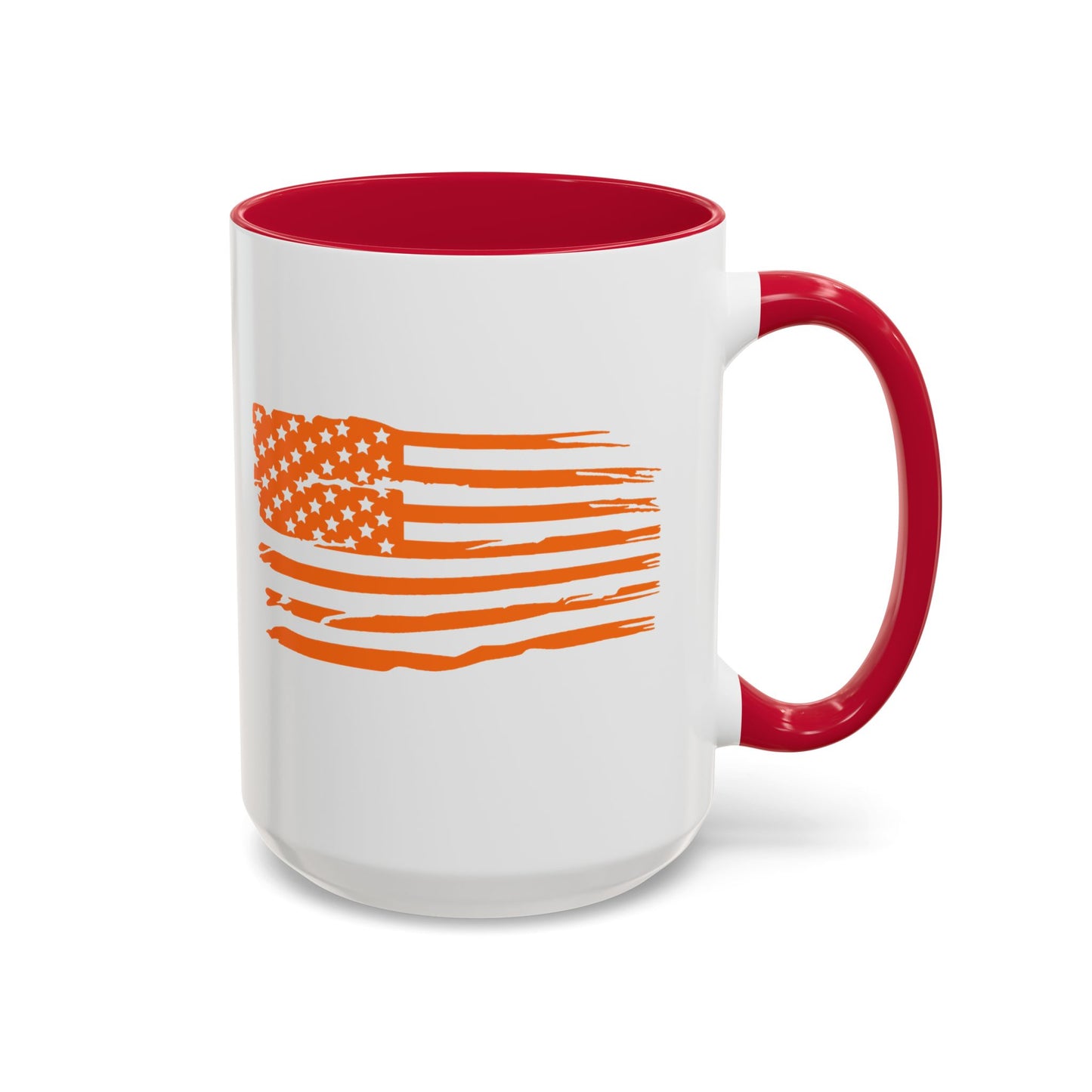 American Flag Orange Jeep Coffee Mug (11oz/15oz)