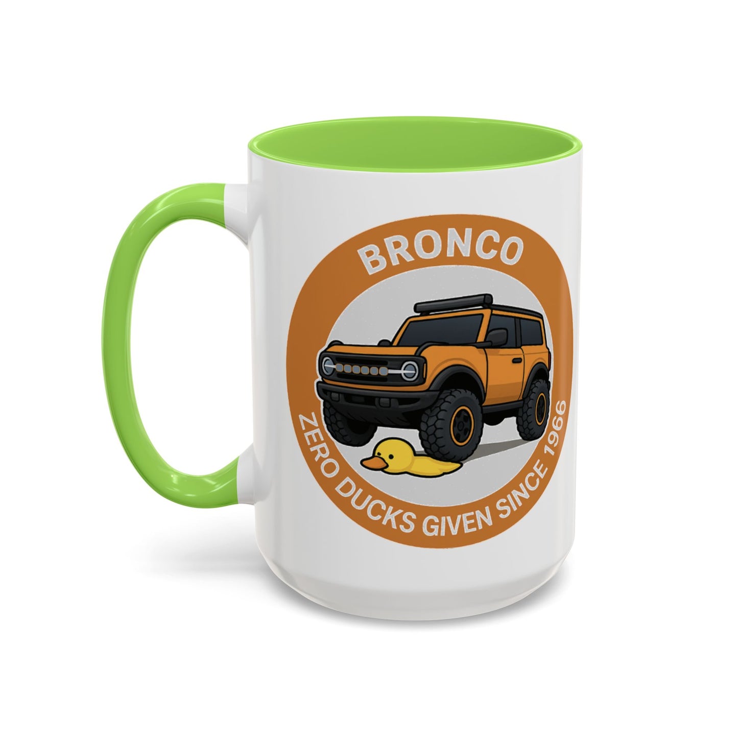 Sasquatch Silhouette Coffee Mug — Retro Orange Bigfoot Camper Design (11oz/15oz)