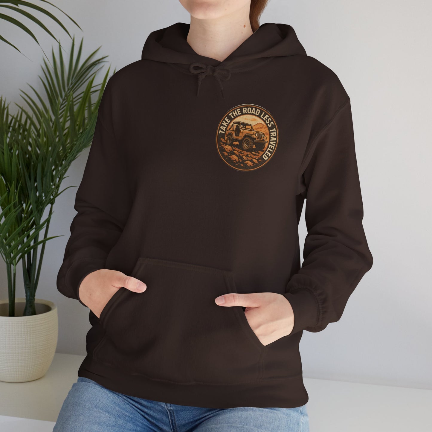 Retro Hoodie "Take the Road Less Traveled"