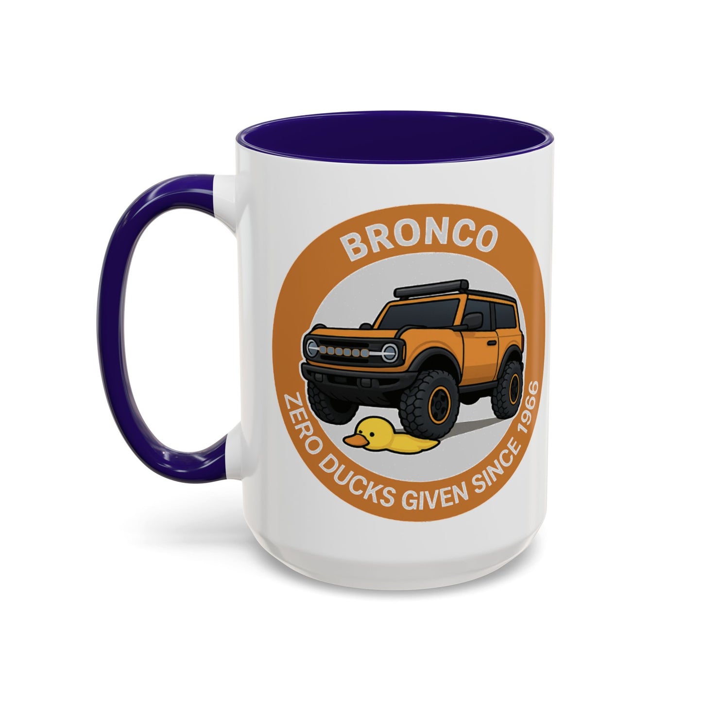 Sasquatch Silhouette Coffee Mug — Retro Orange Bigfoot Camper Design (11oz/15oz)