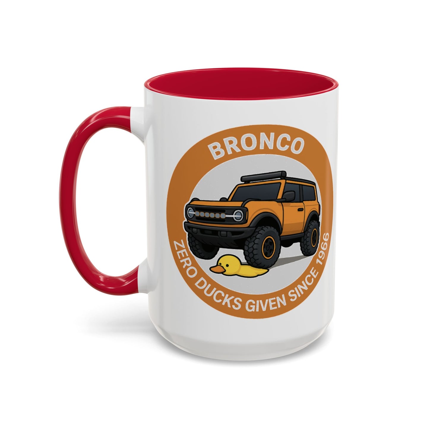 Sasquatch Silhouette Coffee Mug — Retro Orange Bigfoot Camper Design (11oz/15oz)