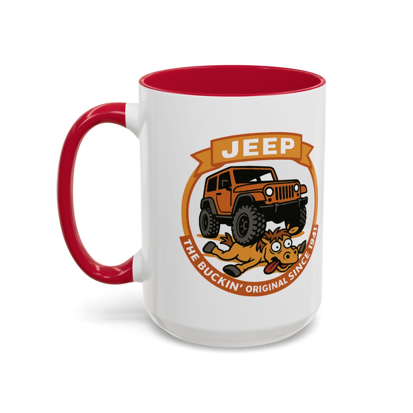 American Flag Orange Jeep Coffee Mug (11oz/15oz)