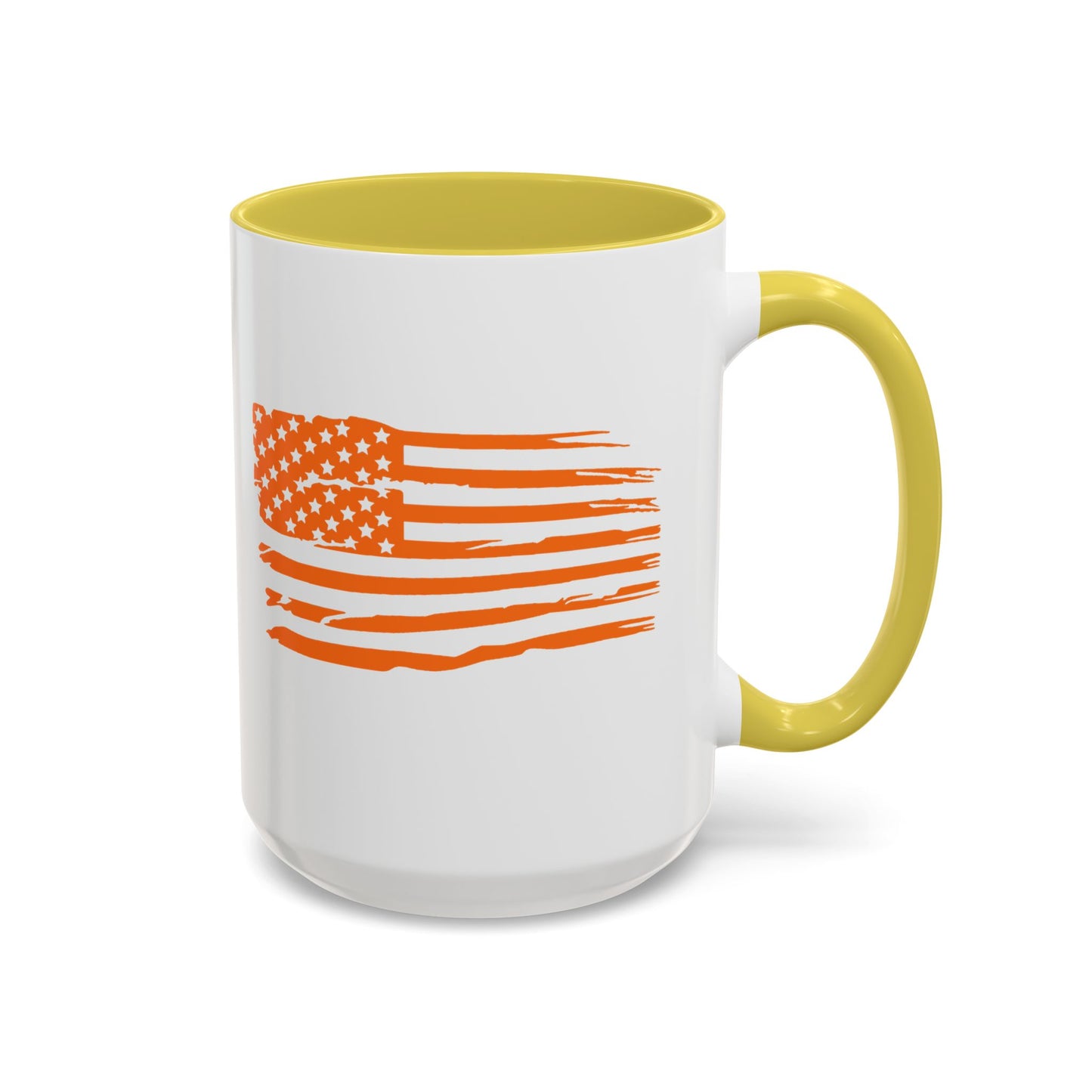 American Flag Orange Jeep Coffee Mug (11oz/15oz)